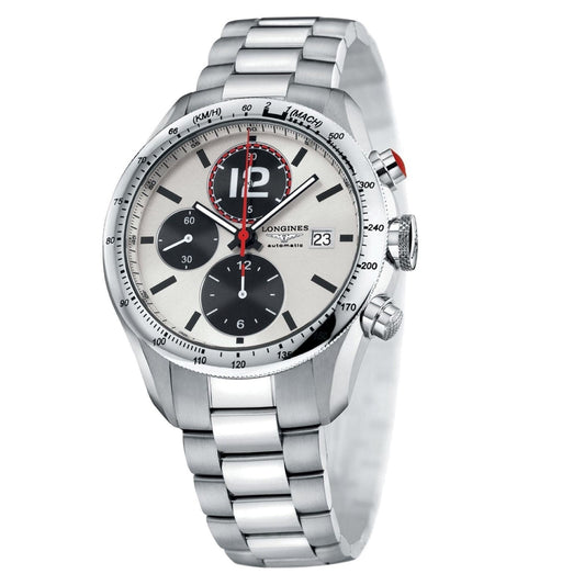 ロンジン グランドヴィテス クロノグラフ 42mm シルバー 自動巻き ステンレススチール ウォッチ L3.636.4.76.6