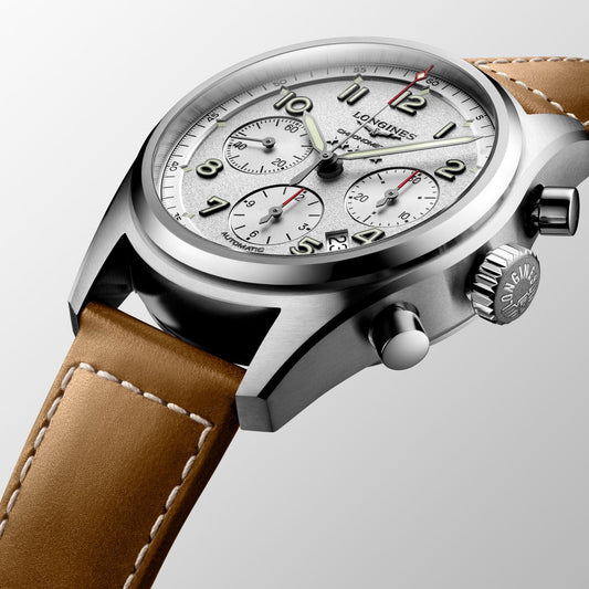 ロンジン スピリット 42mm シルバー 自動巻き ステンレススチール腕時計 L3.820.4.73.2