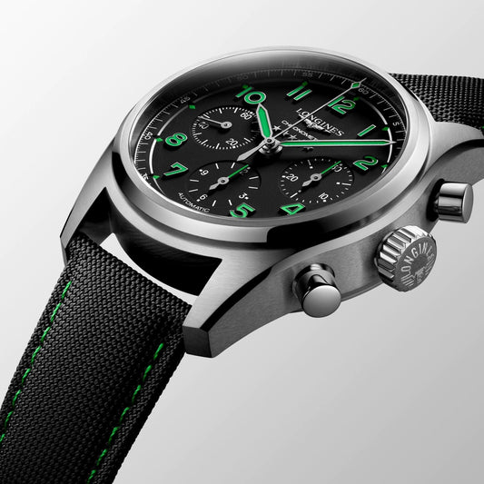 ロンジン スピリット パイオニア エディション 42mm ブラック 自動巻き チタン ウォッチ L3.829.1.53.2
