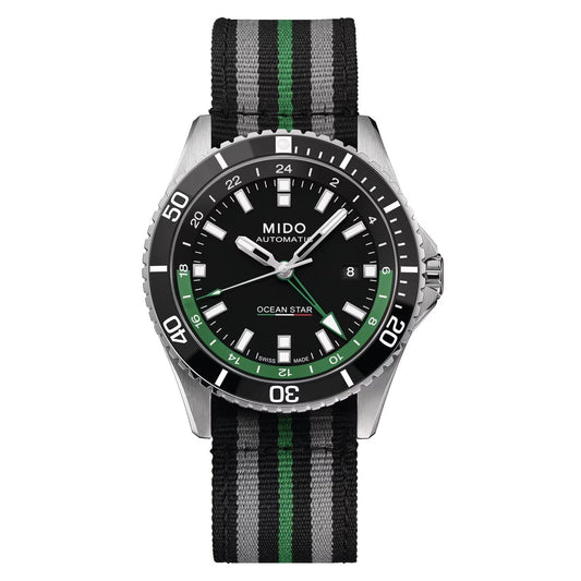ミドー オーシャンスター GMT 44mm ブラック 自動巻き ステンレススチール 限定版 000/250 M026.629.11.051.03