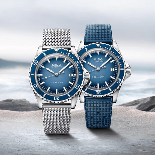 ミドー オーシャンスター トリビュート スペシャルエディション 40mm ブルー 自動巻き ステンレススチールウォッチ M026.807.11.041.01