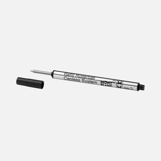 モンブラン ローラーボールシステム用リフィル 1本 キャップなし ミディアムブラック ミステリーブラックチップ M 128242