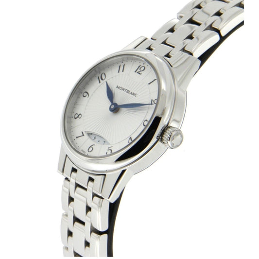 モンブラン ボエム デイト レディ 27mm シルバー クォーツ ステンレススチール ウォッチ 111207