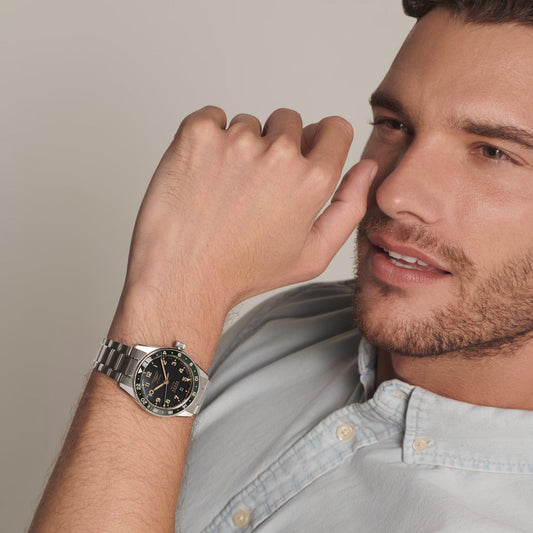 ロンジン スピリット ズールータイム 39mm アンスラサイト 自動巻き ステンレススチールウォッチ L3.802.4.63.6