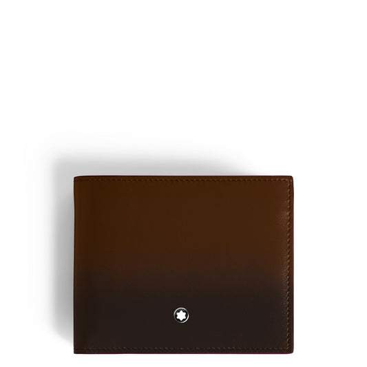 Montblanc portafoglio 6 scomparti Meisterstück sfumato marrone 220315