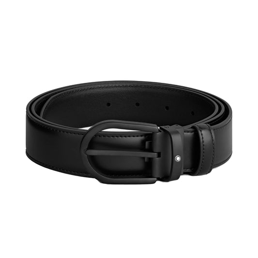 モンブラン 35mm ブラックレザーベルト ホースシューバックル 199650