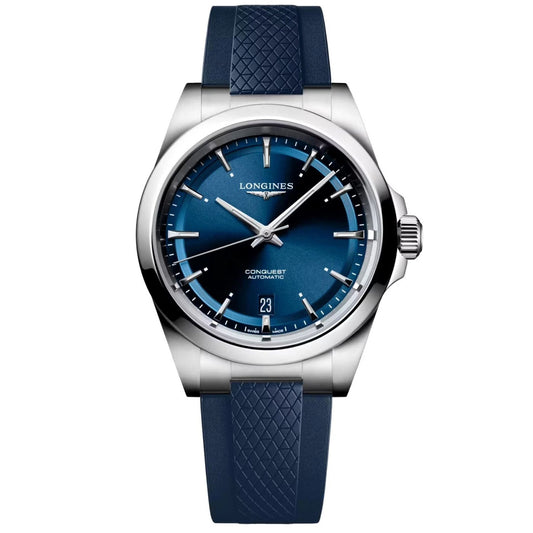 ロンジン コンクエスト 38mm ブルー 自動巻き ステンレススチール ウォッチ L3.720.4.92.9