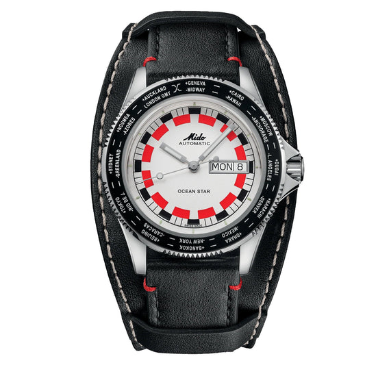 ミドー オーシャンスター ワールドタイマー 40mm シルバー 自動巻き ステンレススチール腕時計 M026.830.16.030.00