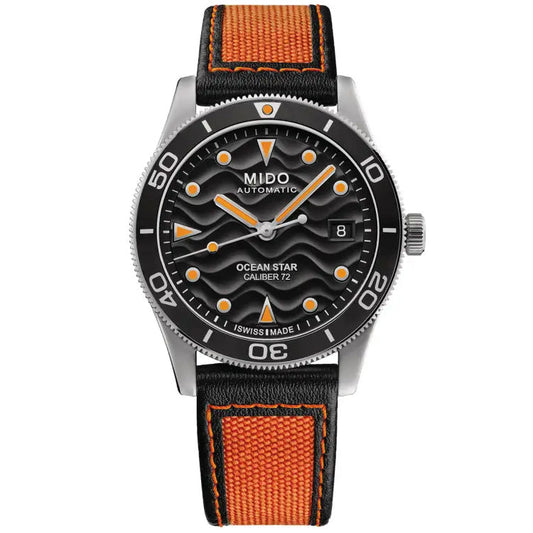 ミドー オーシャンスター39 39mm ブラック 自動巻き ステンレススチール腕時計 M026.907.17.051.00