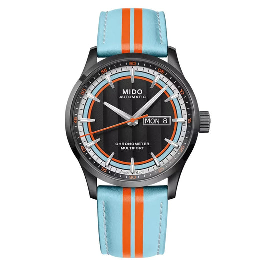 ミドー マルチフォート クロノメーター1 レーサー 42mm ブラック 自動巻き ステンレススチール ブラックPVD仕上げ M038.431.36.051.00
