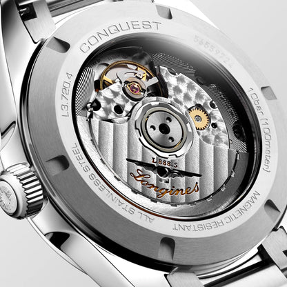 Longines orologio Conquest 38mm blu automatico acciaio L3.720.4.92.6