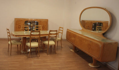 Mobile bar credenza vittorio dassi anni 50 in legno design credenza mid-century moderna con dettagli art deco
