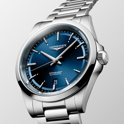 Longines orologio Conquest 2023 41mm blu automatico acciaio L3.830.4.92.6