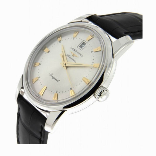 ロンジン コンクエスト ヘリテージ 40mm シルバー 自動巻き ステンレススチール ウォッチ L1.645.4.75.4