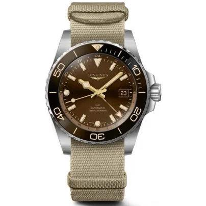 Longines orologio HydroConquest 41mm marrone automatico acciaio L3.790.4.66.2