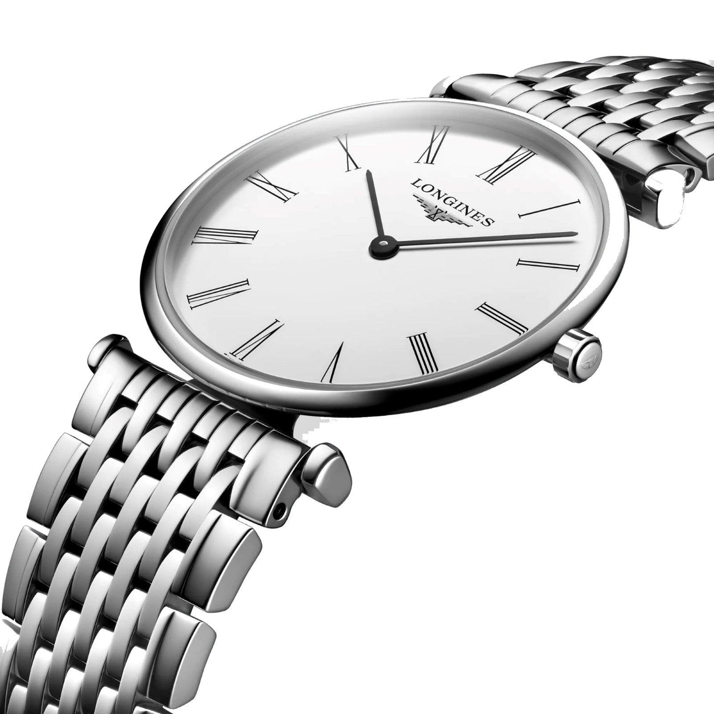 ロンジン ラ グランド クラシック 29mm ホワイト クォーツ スチール ウォッチ L4.512.4.11.6