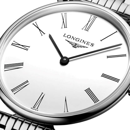 ロンジン ラ グランド クラシック 29mm ホワイト クォーツ スチール ウォッチ L4.512.4.11.6