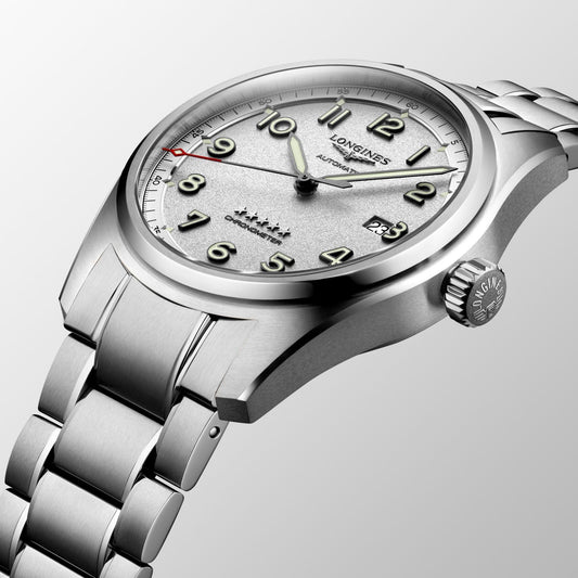 ロンジン スピリット 42mm シルバー 自動巻き ステンレススチール腕時計 L3.811.4.73.6