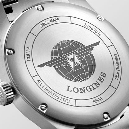 ロンジン スピリット 42mm シルバー 自動巻き ステンレススチール腕時計 L3.811.4.73.6