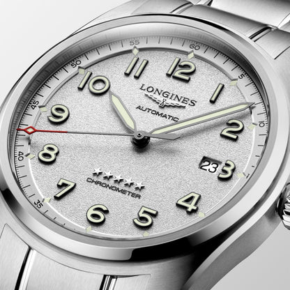 ロンジン スピリット 42mm シルバー 自動巻き ステンレススチール腕時計 L3.811.4.73.6