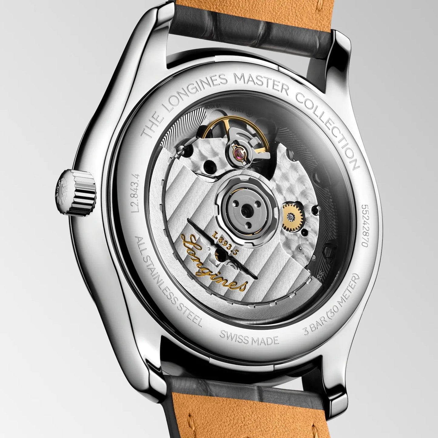 Longines orologio Master Collection 38mm antracite automatico acciaio L2.843.4.63.2