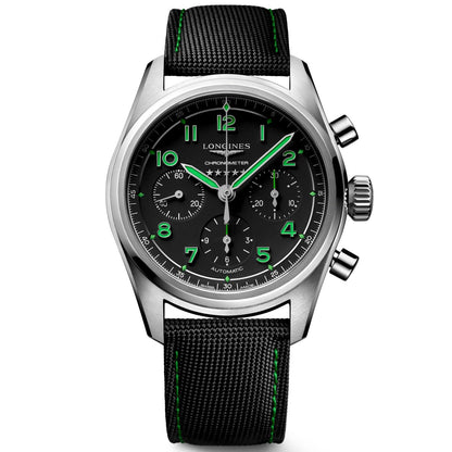 Longines orologio Spirit Pioneer Edition 42mm nero automatico titanio L3.829.1.53.2