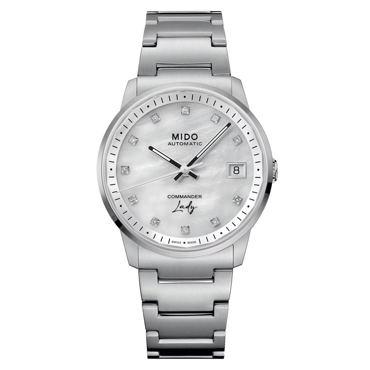 Mido orologio Commander Lady 35mm madreperla diamanti automatico acciaio M021.207.11.106.00