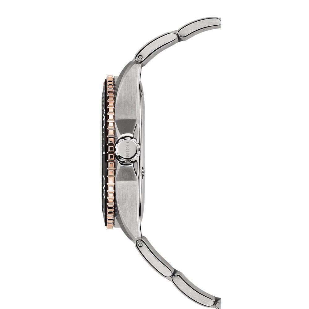 ミドー オーシャンスター キャリバー80 42mm ブラック 自動巻き ステンレススチール腕時計 M042.430.21.051.00