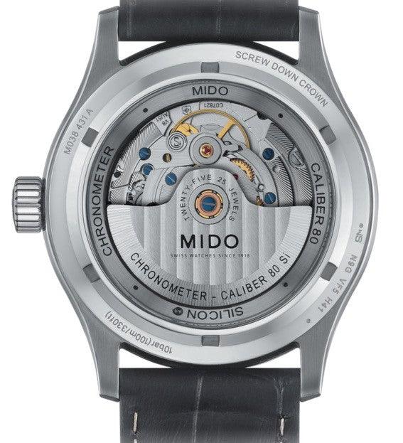 ミドー マルチフォート クロノメーター1 COSC 42mm ホワイト 自動巻き ステンレススチール腕時計 M038.431.16.031.00