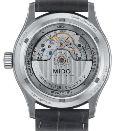 ミドー マルチフォート クロノメーター1 COSC 42mm ホワイト 自動巻き ステンレススチール腕時計 M038.431.16.031.00