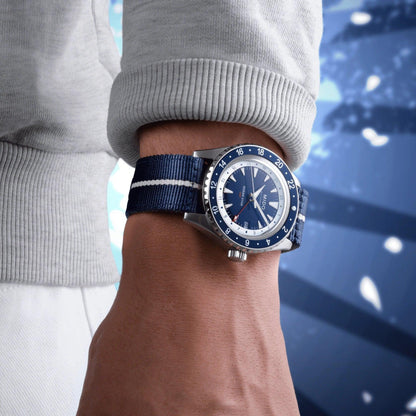 ミドー オーシャンスター GMT スペシャルエディション 40mm ブルー 自動巻き ステンレススチールウォッチ M026.829.18.041.00