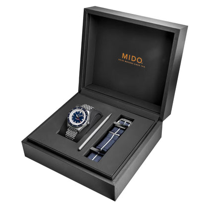 ミドー オーシャンスター GMT スペシャルエディション 40mm ブルー 自動巻き ステンレススチールウォッチ M026.829.18.041.00