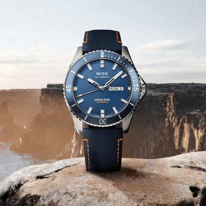 ミドー オーシャンスター レッドブル クリフダイビング 限定版 500本 42mm ブルー 自動巻き スチール M026.430.17.041.00