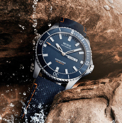 ミドー オーシャンスター レッドブル クリフダイビング 限定版 500本 42mm ブルー 自動巻き スチール M026.430.17.041.00