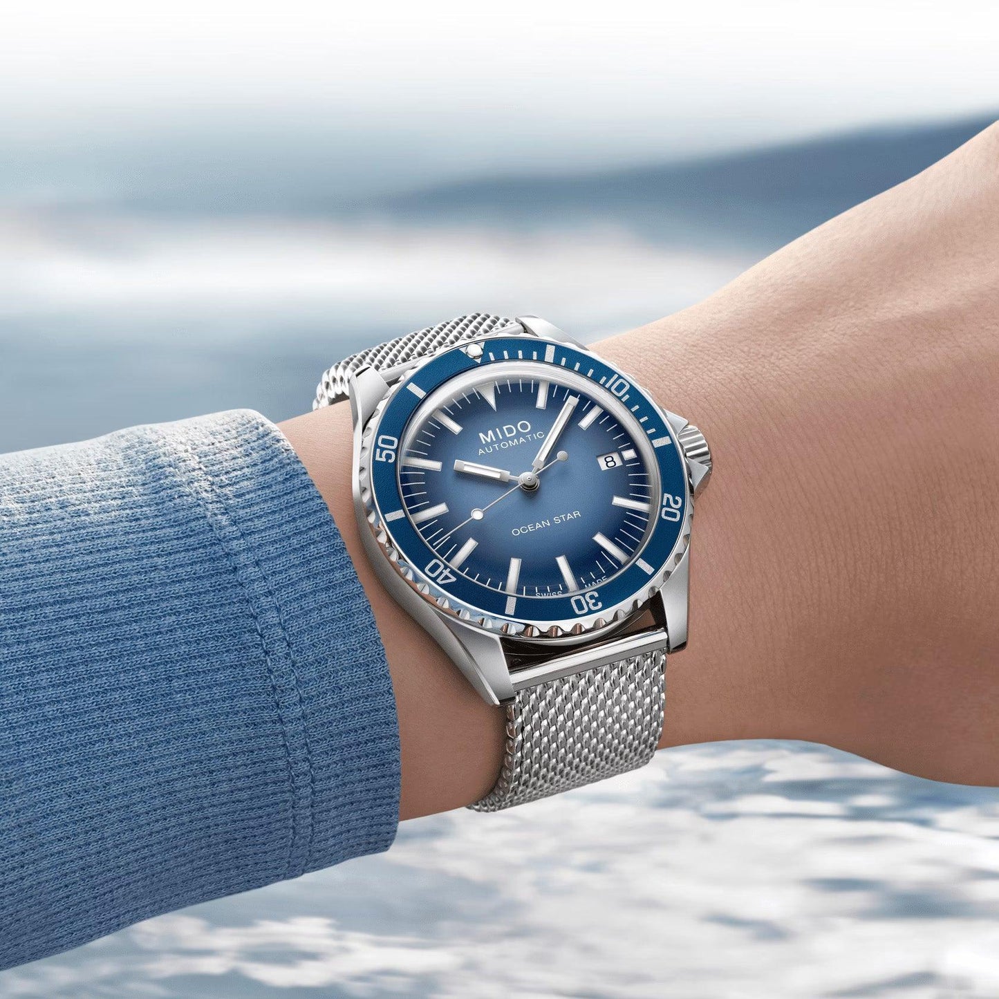 Mido orologio Ocean Star Tribute Special Edition 40mm blu automatico acciaio M026.807.11.041.01