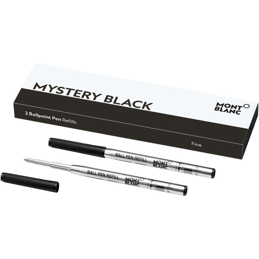 モンブラン ボールペン替芯 2本セット Fチップ ミステリーブラック ブラック 116189