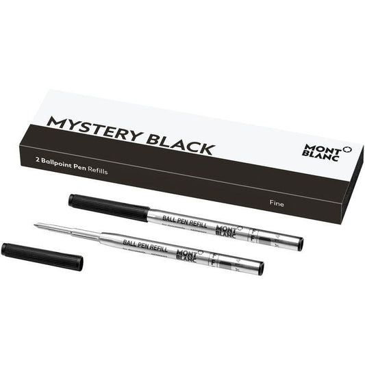 モンブラン ボールペン替芯 2本セット Fチップ ミステリーブラック 128210