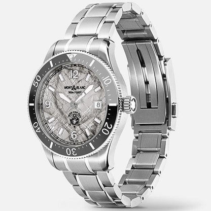 モンブラン 時計 1858 Iced Sea オートマチック デイト 41mm グレー オートマチック ステンレススチール 130793