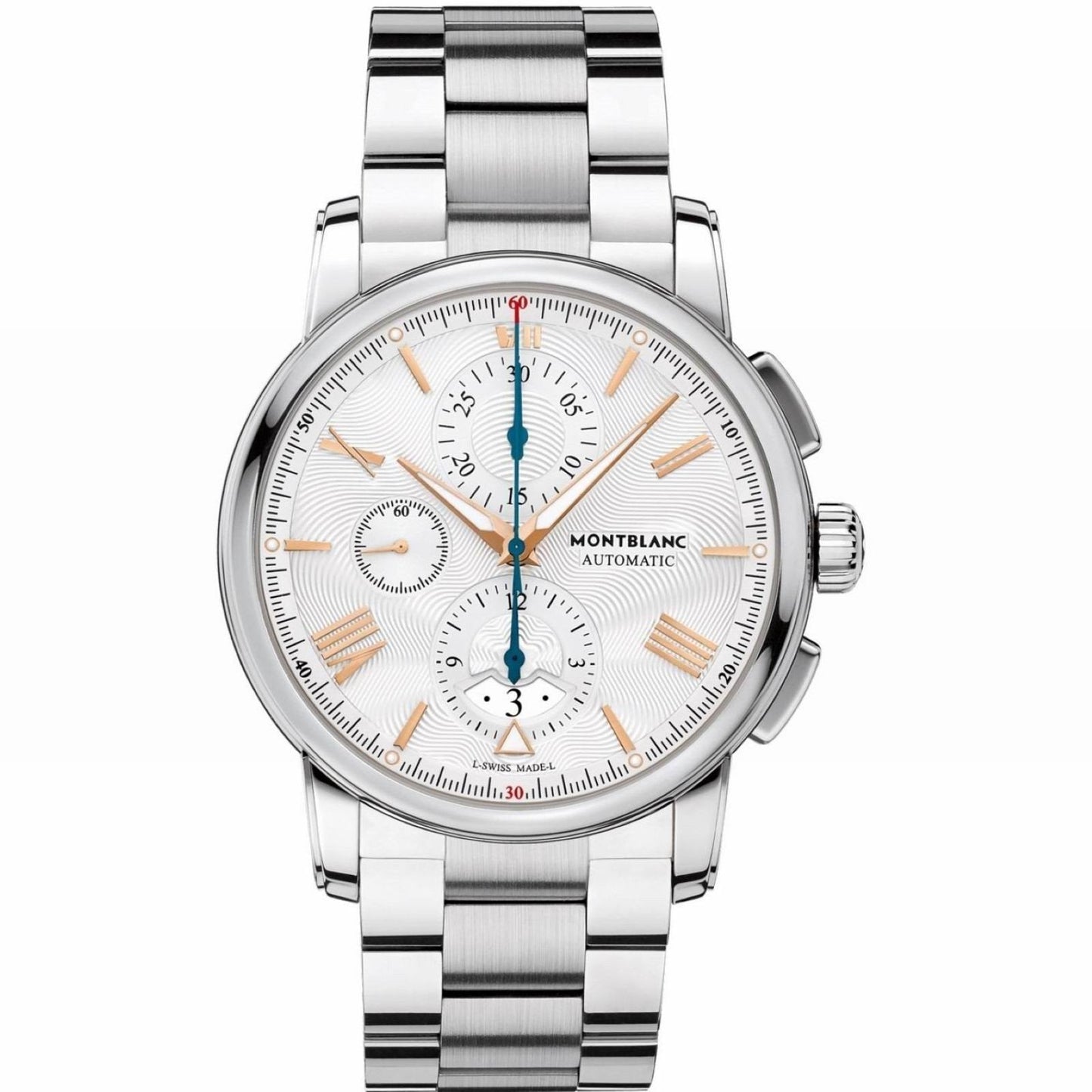 モンブラン 4810 クロノグラフ 43mm シルバー 自動巻き ステンレススチール ウォッチ 114856