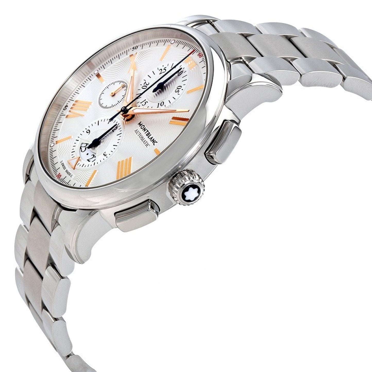モンブラン 4810 クロノグラフ 43mm シルバー 自動巻き ステンレススチール ウォッチ 114856