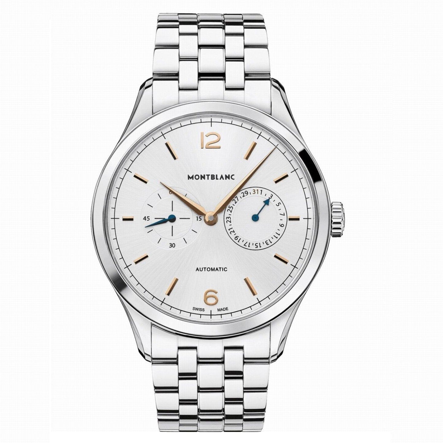 Montblanc orologio Heritage Chronometrie 40mm argento automatico acciaio 114873
