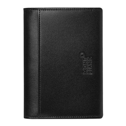 Montblanc porta biglietti da visita con tasca a vista e soffietto a U Meisterstück nero 126221