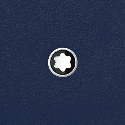 Montblanc porta carte 8 scomparti con cerniera Meisterstück blu 131698