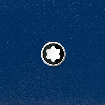 Montblanc portafoglio compatto 6 scomparti Meisterstück nero/blu 129678