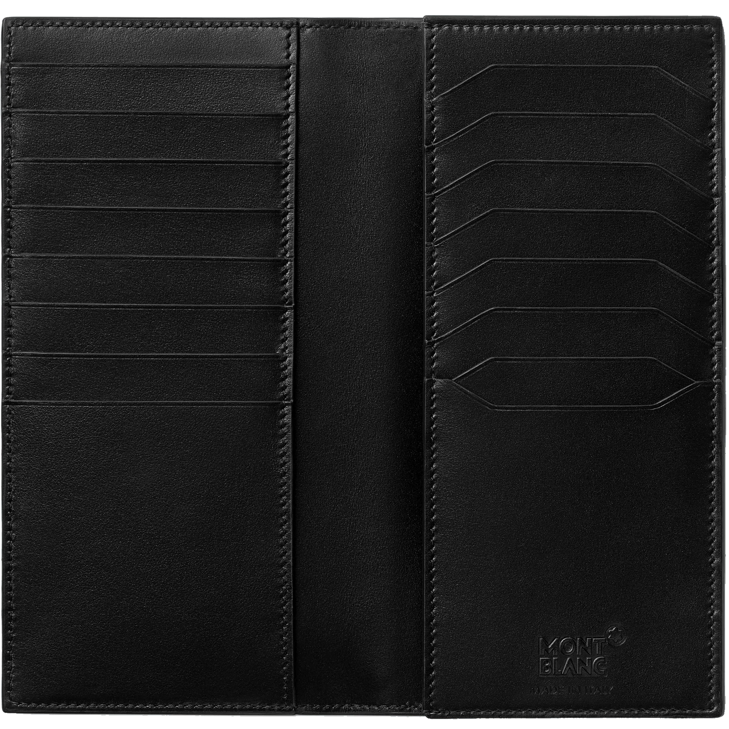 Montblanc portafoglio lungo 15 scomparti Meisterstück nero/blu 129681