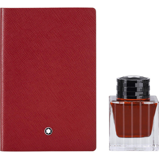 モンブラン セットノート 147 横罫線入り インク レッド 50ml 117597
