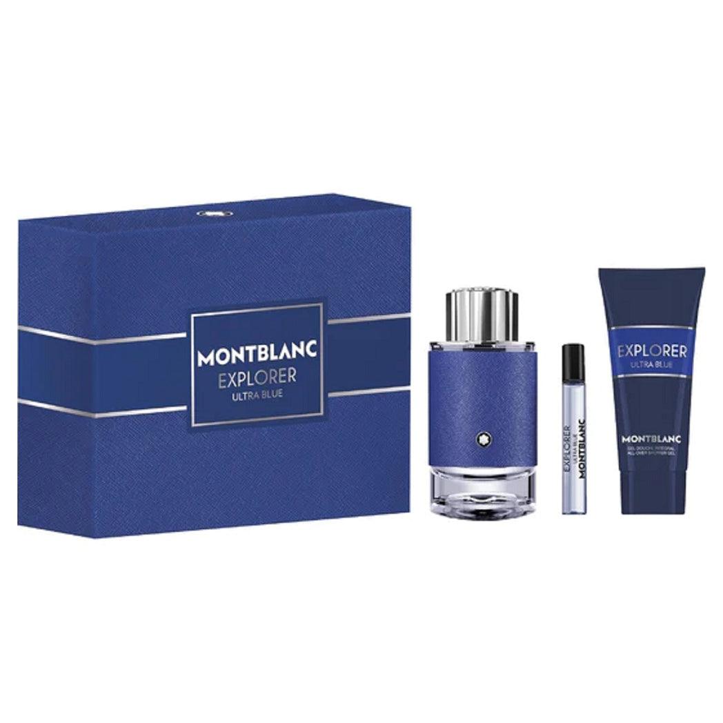 モンブラン ギフトセット エクスプローラー ウルトラブルー EDP 100ml + 7.5ml スプレー + 100ml SG MB020C07S1