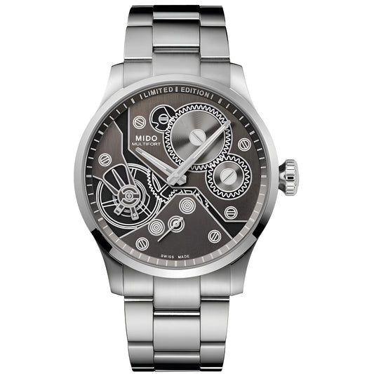 Mido multifort mechanical orologio edizione limitata 999 pezzi 44mm antracite con quadrante grigio e movimento manuale acciaio