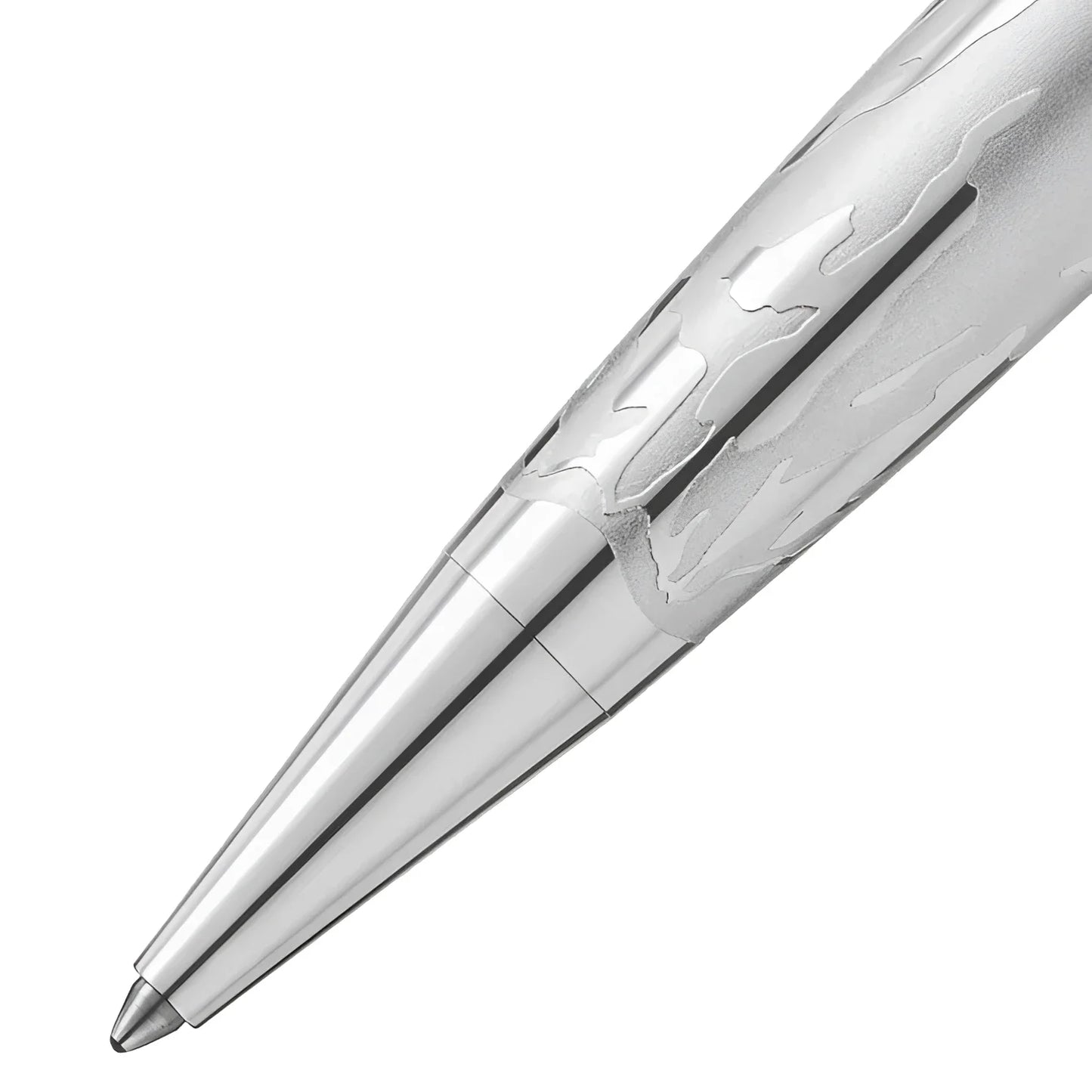 Montblanc penna a sfera Meisterstück con incisioni foglia argento in metallo heritage chamonix 1924 olympic heritage