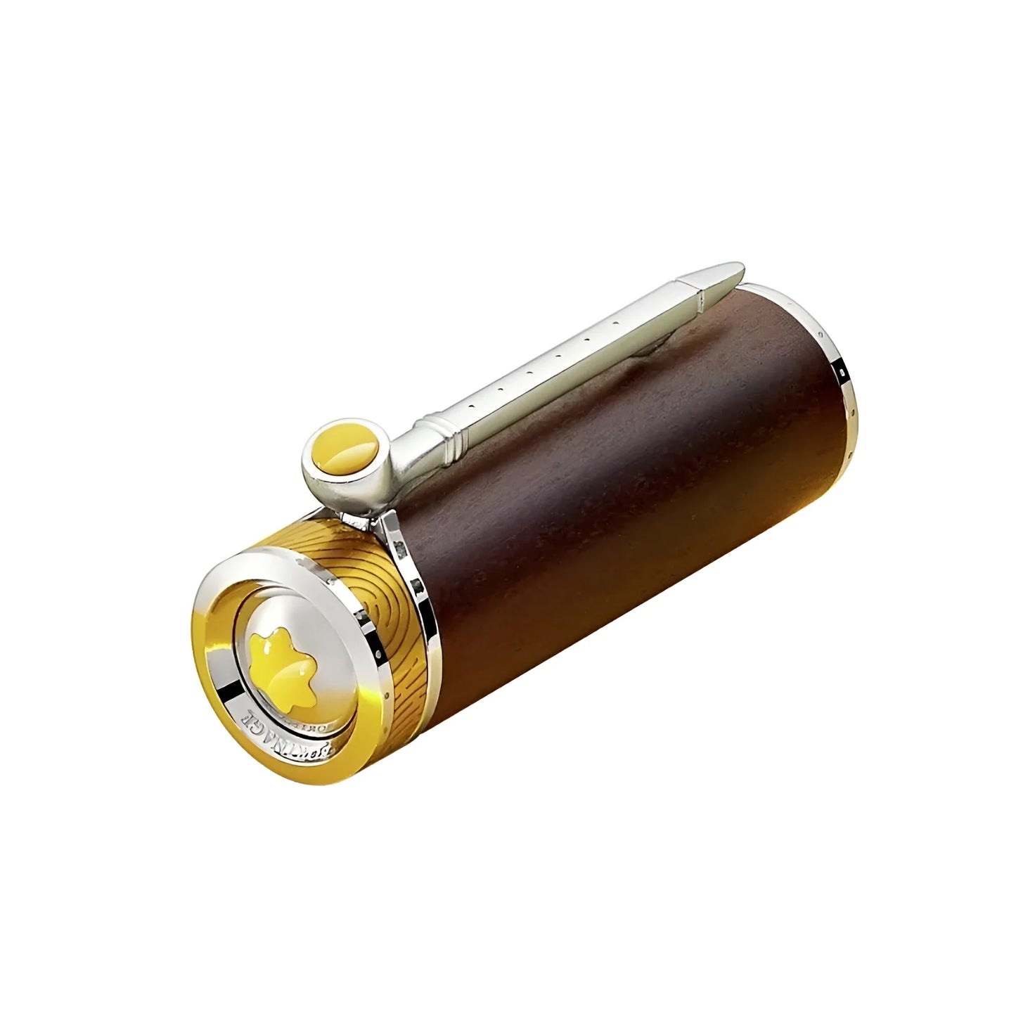 Luxury fountain pen montblanc stilografica masters of art homage to vincent van gogh with brown wood barrel and gold accents
